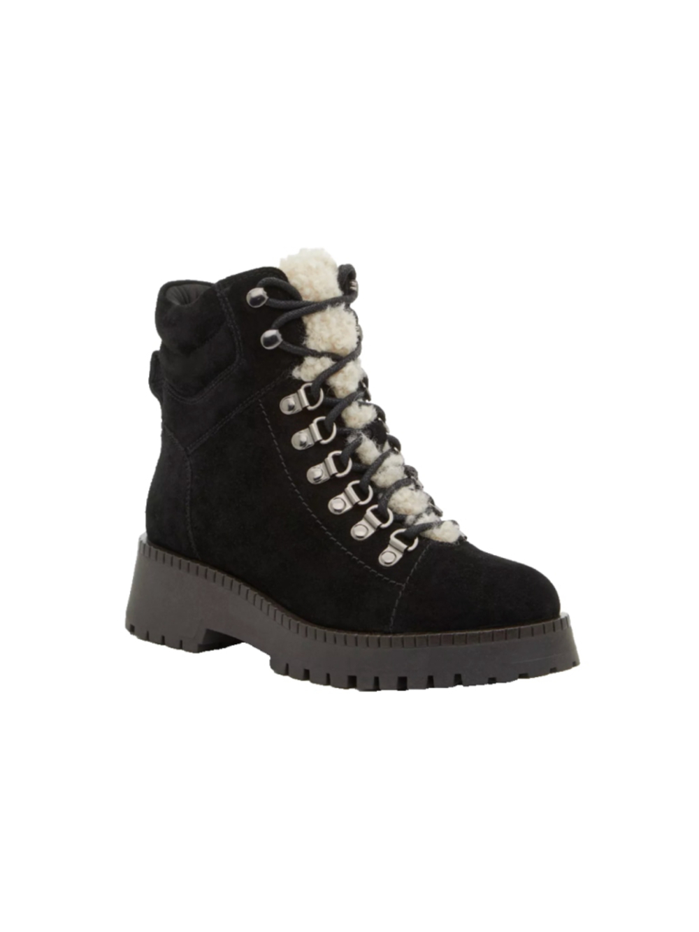 Crown Vintage Hopper Combat Boot Black Suede Size 7.5M leather